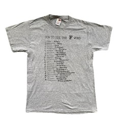 Vintage Y2K How to Use The F Word T Shirt Medium Older Brother Core Profanity