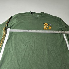 ALab Grime Military Shirt Mens Medium Green Graphic Print Long Sleeve Streetwear