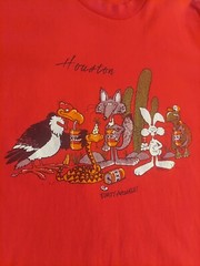 Vintage Stedman Single Stitch Shirt Houston Party Animals 80’s USA Large Red