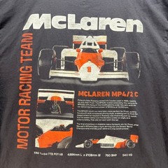 McLaren T-Shirt Formula 1 Racing Team MP4/2C Regular Fit XL Gray Back Graphic