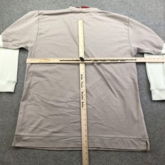 Vintage Karl Kani Shirt Men 2XL Beige Long Sleeve Thermal Embroidered Streetwear