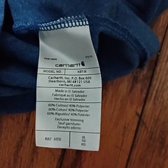 Carhartt Men’s XL T-Shirt Blue Heather Short Sleeve Loose Fit Pocket K87-M