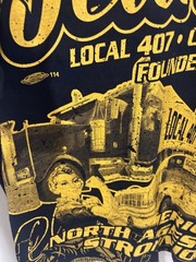 Vintage Unionmade Teamsters 90s Local 407 Cleveland All Over Graphic Tee Size XL