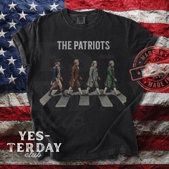 The Patriots Founding Fathers Walking Abbey Road American Flag Patriotic T-Shirt