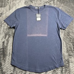 Buck Mason Midnight Slub Curved Hem Tee Mens Size Small Navy NWT