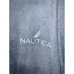 Nautica Mens V-Neck T-Shirt Navy Blue Cotton Logo Short Sleeve Tee Large L/G