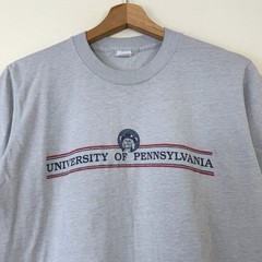 Vintage 80’s University of Pennsylvania Quakers NCAA Gray Tee Shirt – Medium