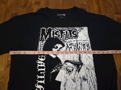 NWOT Misfits “To All The Fiends, Grrr …Fangs” Black 100% Cotton T-shirt XLarge