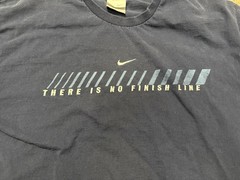 Vintage Nike Silver Tag Long Sleeve Large Blue There Is No Finish Line Shirt