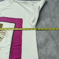 Vintage 90s Picasso Art Shirt Mens L White Cubist Graphic Tee Applique Patch