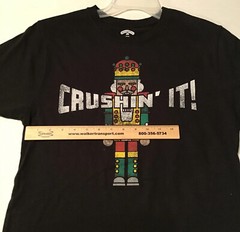 Holiday Time Crushin’ It! Nutcracker Black Christmas Shirt -Men’s Size S NEW