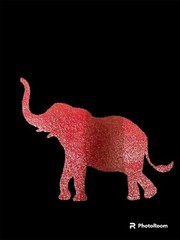 Gildan Ring Spun Cotton Crimson Elephant Logo Black T-Shirt Soft & Comfy New!