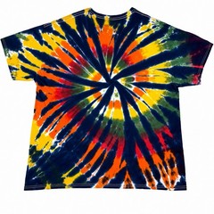 Gildan Heavy Cotton Tie-Dye Short Sleeve Crew Neck Cotton T-Shirt XL Hand-dyed