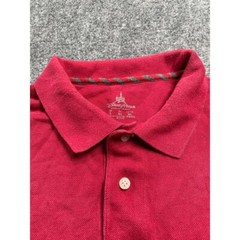 Disney Park Men’s Red T-Shirt Short Sleeve Collared Neck Size L