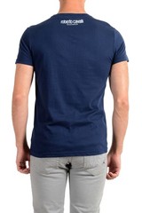 Roberto Cavalli “Beachwear” Men’s Blue Graphic Print T-Shirt US 2XL IT 56