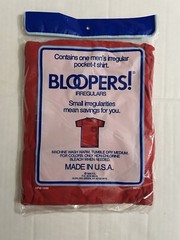 Vtg Fruit of The Loom T Shirt Men’s L Bloopers Irregular Red Pocket Tee 1980s