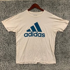 Adidas Go To Tee Graphic Off White Short Sleeve T Shirt Mens Large
