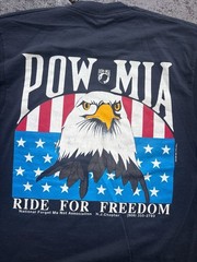 Vintage 1991 Rolling Thunder POW-MIA New York City T-Shirt Screen Stars Best