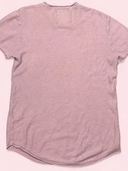 Hollister Men’s Pink Solid Knit Logo Crew Neck Short Sleeve T-Shirt Size M