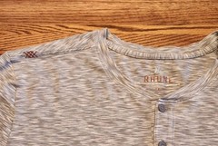 Rhone Long Sleeve Henley Mens Size XXL Marled Gray