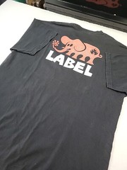 Vintage Black Label Skateboards Mullet Logo T-Shirt, Size (XL), 23×31″, Black