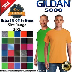 Gildan G500 Mens Short Sleeve Heavy Cotton Crew Neck Stylish T-Shirt
