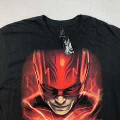 DC Comics T Shirt Mens Large Black Cotton The Flash Worlds Collide Movie Poster