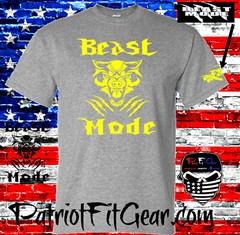 T-shirt,Beast Mode,Wolf,Exercise,Wellness,Fitness,Goal,#BeastMode,Motivation,,
