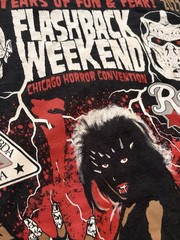 2022 Flashback Weekend Chicago Horror Convention T-Shirt 20 Years Size Large