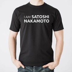 I Am Satoshi Nakamoto – Funny Internet Crypto Currency T Shirt – Black