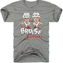 Detroit Red Wing Bruise Brothers Men T-shirt Sport Grey All Sizes S-5XL