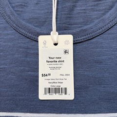 NWT MARINE LAYER VINTAGE HEAVY SLUB STRIPE TEE MENS XL NAVY BLUE PREPPY Y2K NEW