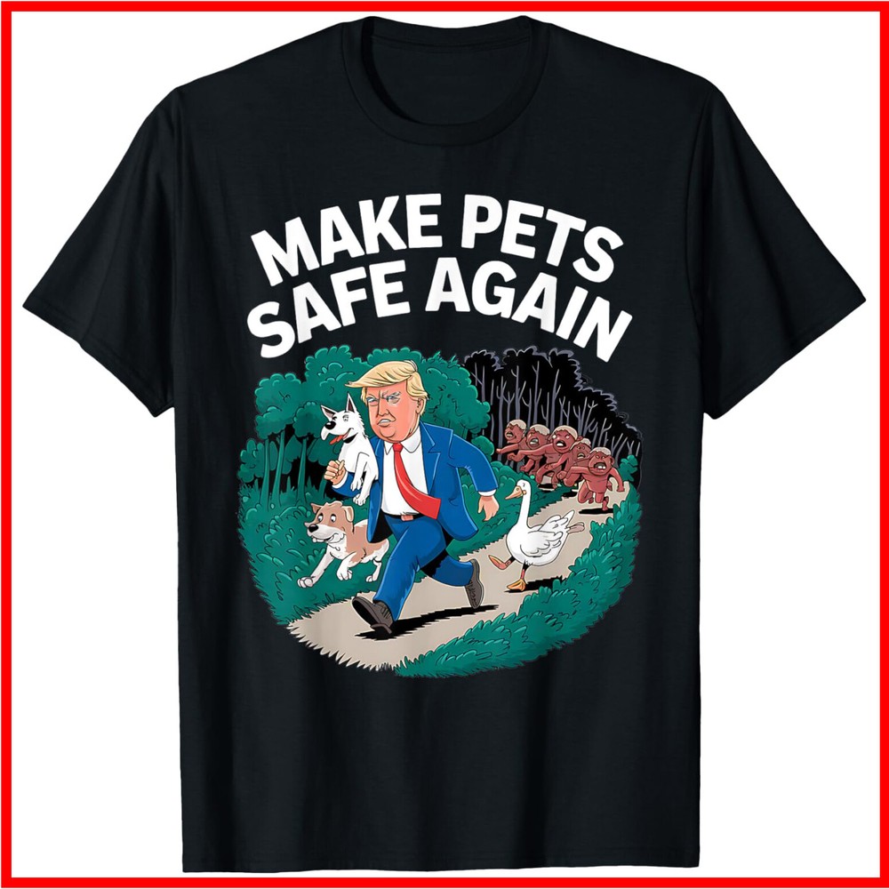 Ohio Cats Dogs Goose 2024 Debate Make Pets Safe Again Black Cotton T-Shirt S-5XL