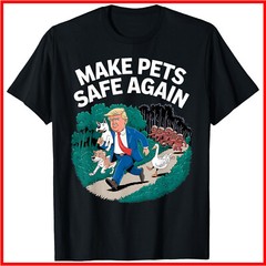 Ohio Cats Dogs Goose 2024 Debate Make Pets Safe Again Black Cotton T-Shirt S-5XL