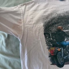 Vintage 80s Harley Davidson 3D Emblem Freedom Mill Biker Charlotte NC T-Shirt XL
