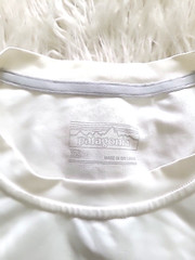 Mens Patagonia T shirt white XS Polyester / Elastane Short Sleeve