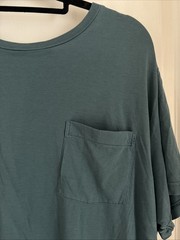 Mens UnTuckit EcoSoft Pocket Tee T Shirt Pima Cotton Crewneck Teal Sz XXX Large