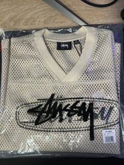 STUSSY | 2025 TAN COLOR TRUCKER TEAM JERSEY (SIZE SMALL)