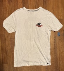 Volcom Men’s Graphic T-Shirt 100% Organic Cotton Short Sleeve White Size Small
