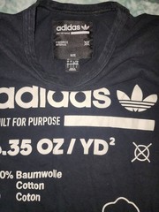 adidas Originals Men’s Black Built For Purpose Graphic Logo Cotton Knit Tee L