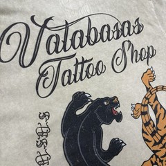 Valabasas Vintage T Shirt Mens XL Beige Hip Hop Tattoo Shop Bling Y2K Crew Neck