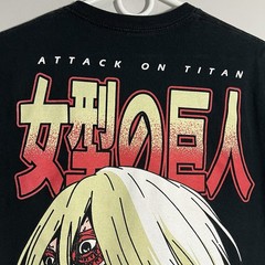 Ripple Junction Attack On Titan Annie Female Anime Black T-Shirt Mens Medium