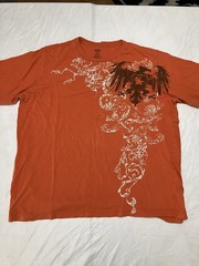 Vintage No Boundaries Orange T Shirt Mens Size Large USA Tribal Grunge Y2K 90s