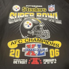 Pittsburgh Steelers Super Bowl XL 2006 AFC Champions Long Sleeve T-Shirt XL