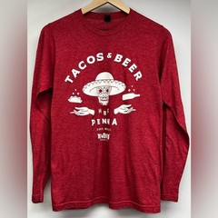 Graphic Red Crewneck L/S Tee Unisex