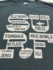 Outrigger Canoe Club Waikīkī Hawaii Surf Spots T-shirt XL EUC