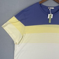 Marine Layer Shirt Men XL Blue Yellow Tee Short Sleeve Casual Lightweight NWT