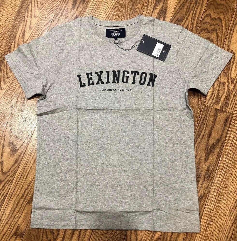 LEXINGTON Clothing Co Justin Tee Shirt Heather Gray Melange Mens S/S Size L