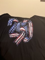 USA 250th Anniversary T-Shirt Black Patriotic Graphic Tee Size 3XL Unisex