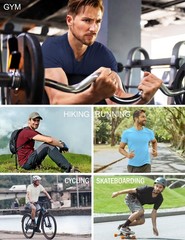 5 Pack Men’s Dry Fit Workout Gym T Shirts, Short Sleeve Active Running Athlet…